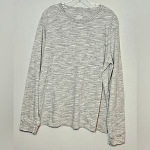 Urban Pipeline Men's Long Sleeve Gray/White Striped Tee, Sz XL